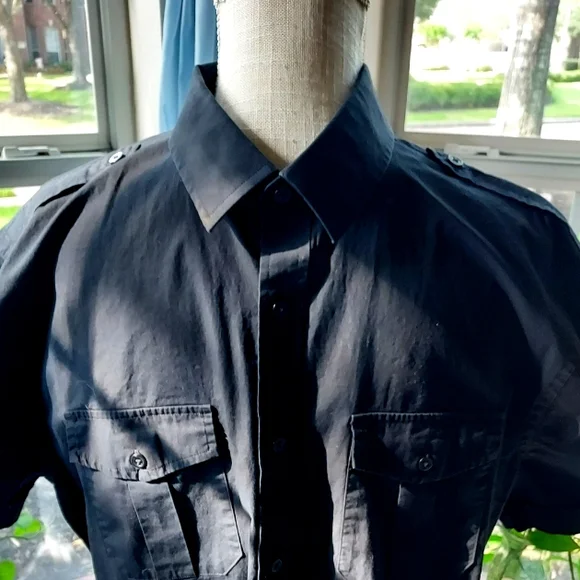 Express Black Fitted Shirt - Picture 1 of 4
